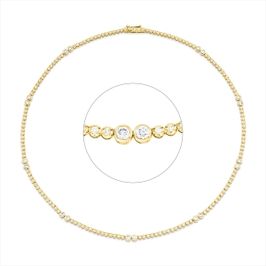 Collier 18 kt GG+WG