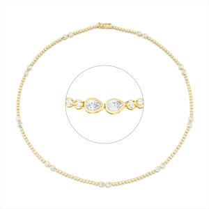 Collier 18 kt GG+WG