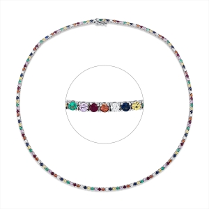 Collier 4er-Krappe 18 kt WG