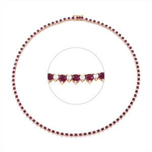 Collier 3er-Krappe 14 kt RG