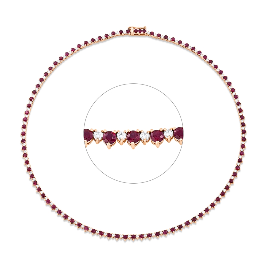 Collier 3er-Krappe 14 kt RG