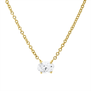 Solitaire Collier 4er-Krappe 14kt Gelbgold mit 0,47ct Diamanten