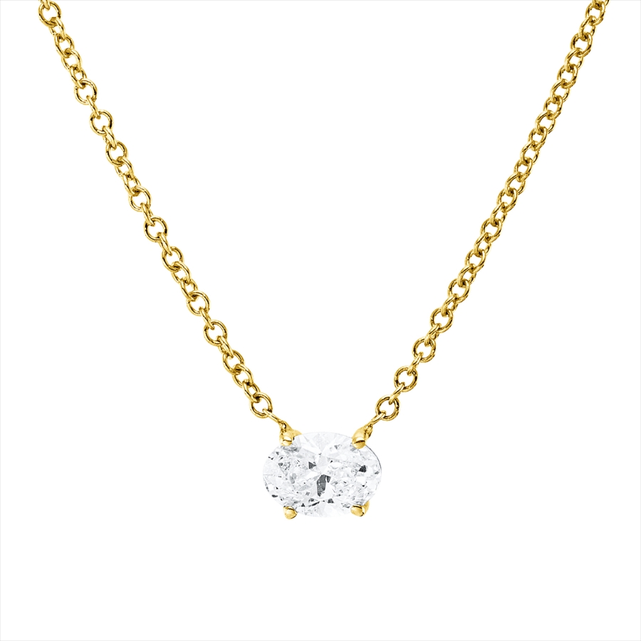 Solitaire Collier 4er-Krappe 14kt Gelbgold mit 0,47ct Diamanten