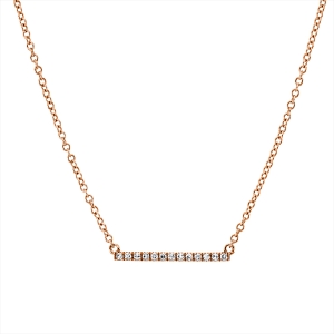 Collier 18 kt RG, mit ZÖ 40,5 cm + 43 cm
