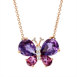 Collier 18 kt RG, mit ZÖ 40,6 cm