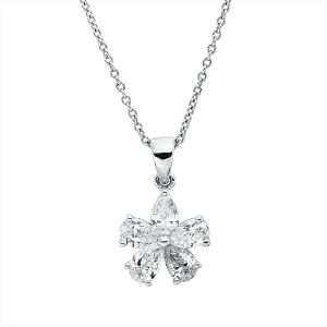 Collier 18 kt WG, mit ZÖ 42 cm