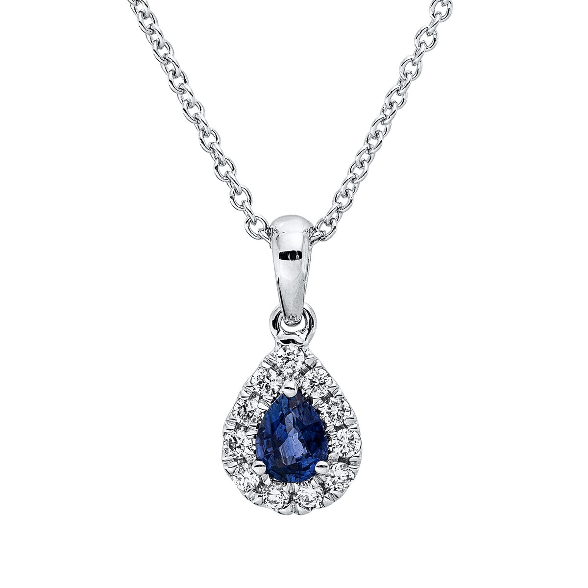 Collier 18 kt WG, mit ZÖ 42 cm