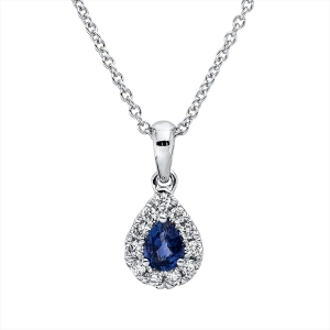 Collier 18 kt WG, mit ZÖ 42 cm