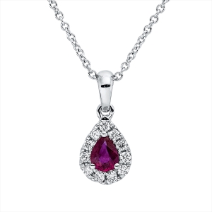 Collier 18 kt WG, mit ZÖ 42 cm