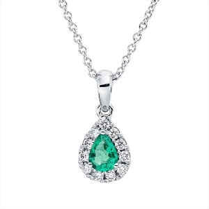 Collier 18 kt WG, mit ZÖ 42 cm