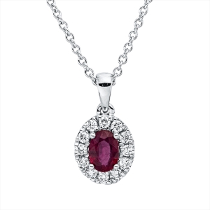 Collier 18 kt WG, mit ZÖ 42 cm