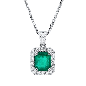 Collier 18 kt WG, mit ZÖ 42 cm