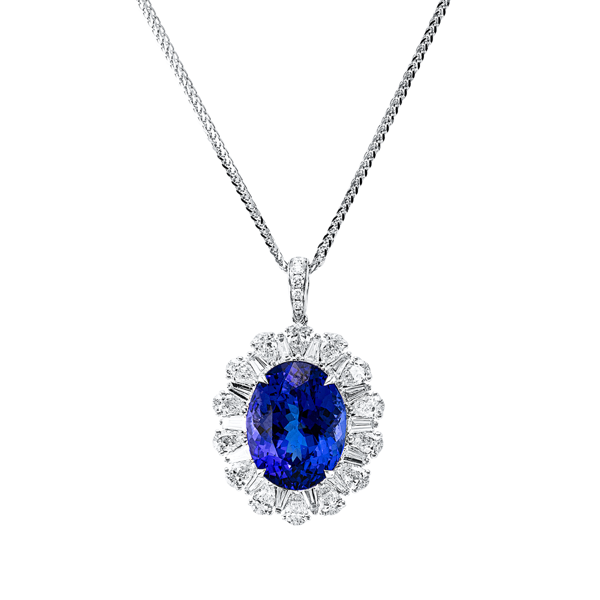 Collier 18 kt WG, mit Öse