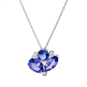 Collier 18 kt WG, mit ZÖ 40,6 cm