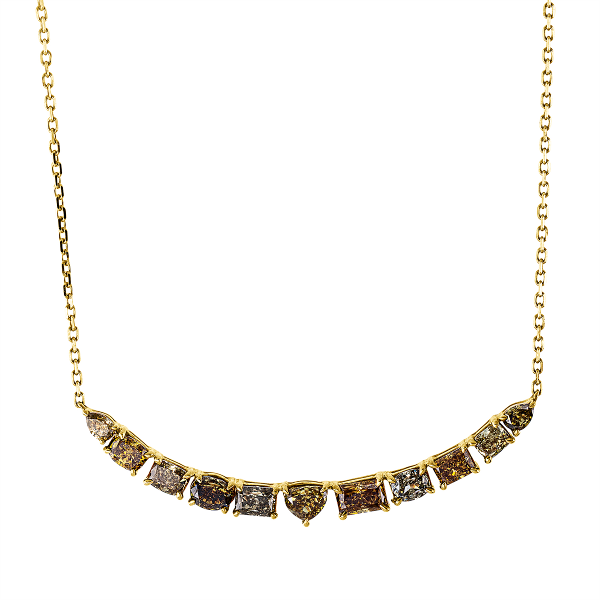 Collier 18 kt GG, mit ZÖ 40,6 cm