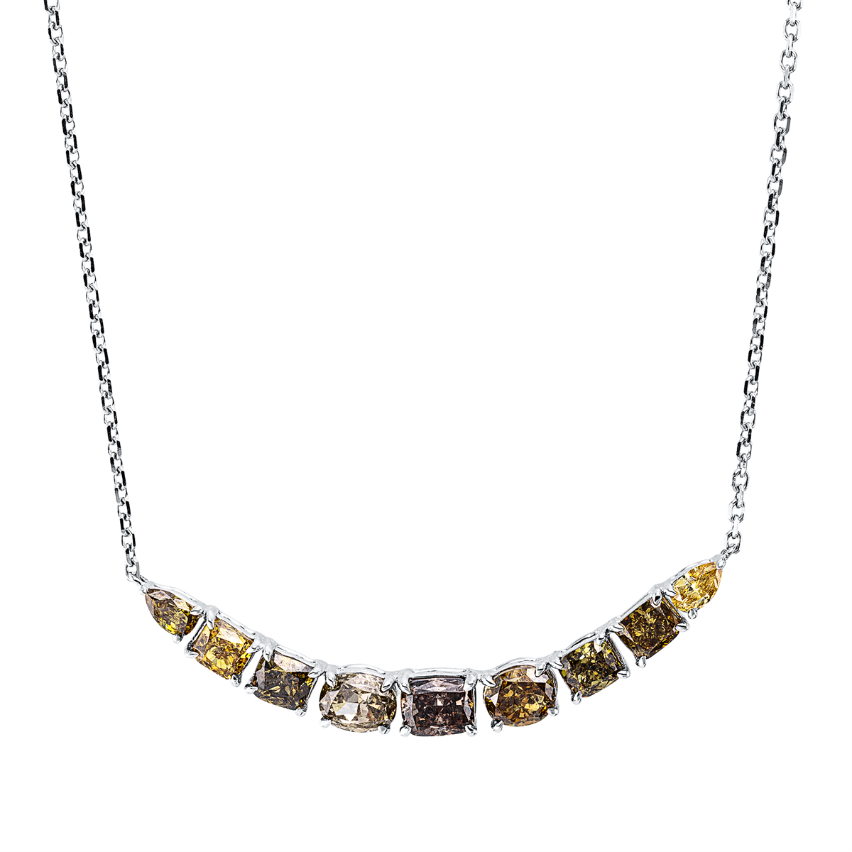 Collier 18 kt WG, mit ZÖ 40,6 cm