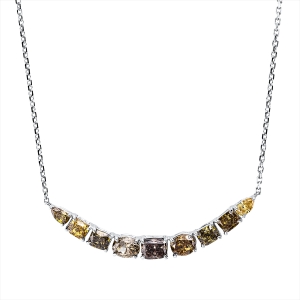 Collier 18 kt WG, mit ZÖ 40,6 cm