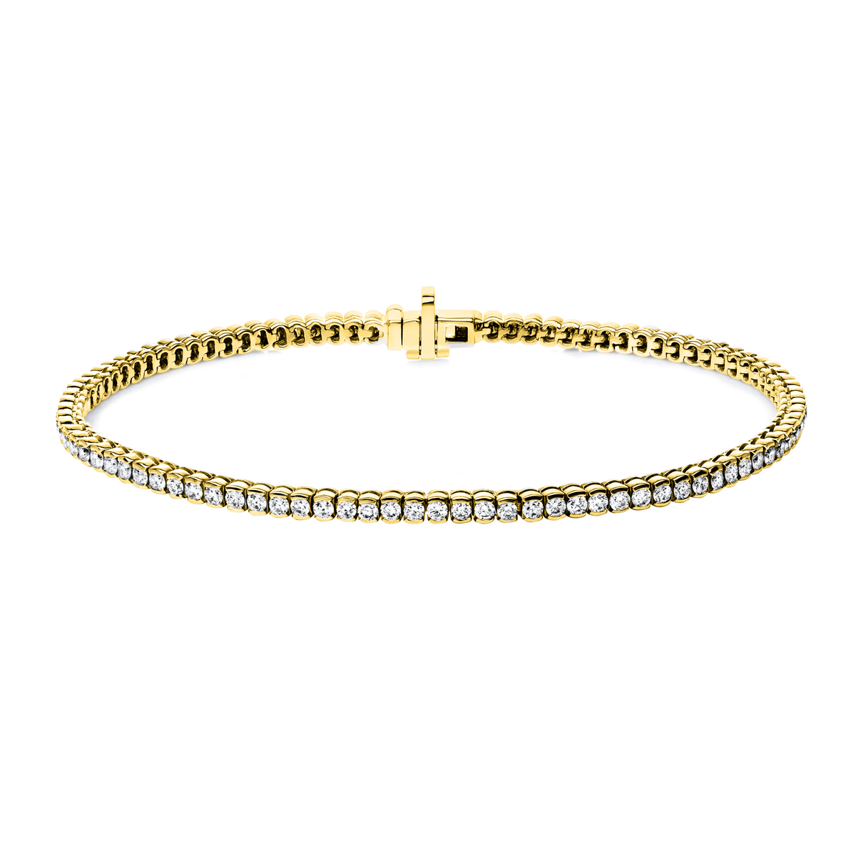 Tennisarmband  18kt Gelbgold mit 2,00ct Diamanten