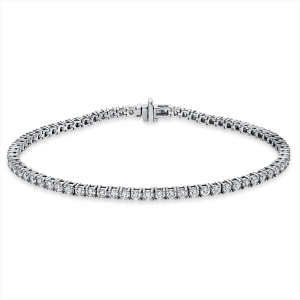 Tennisarmband 4er-Krappe 14kt Weißgold mit 3,00ct Diamanten