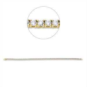 Tennisarmband 4er-Krappe 18kt Gelbgold / Weißgold mit 2,51ct Diamanten