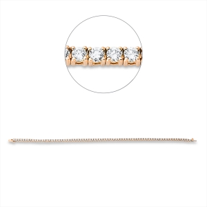 Tennisarmband 4er-Krappe 18kt Gelbgold / Weißgold mit 2,51ct Diamanten