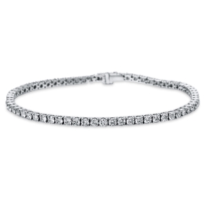 Tennisarmband 4er-Krappe 18kt Gelbgold / Weißgold mit 4,07ct Diamanten