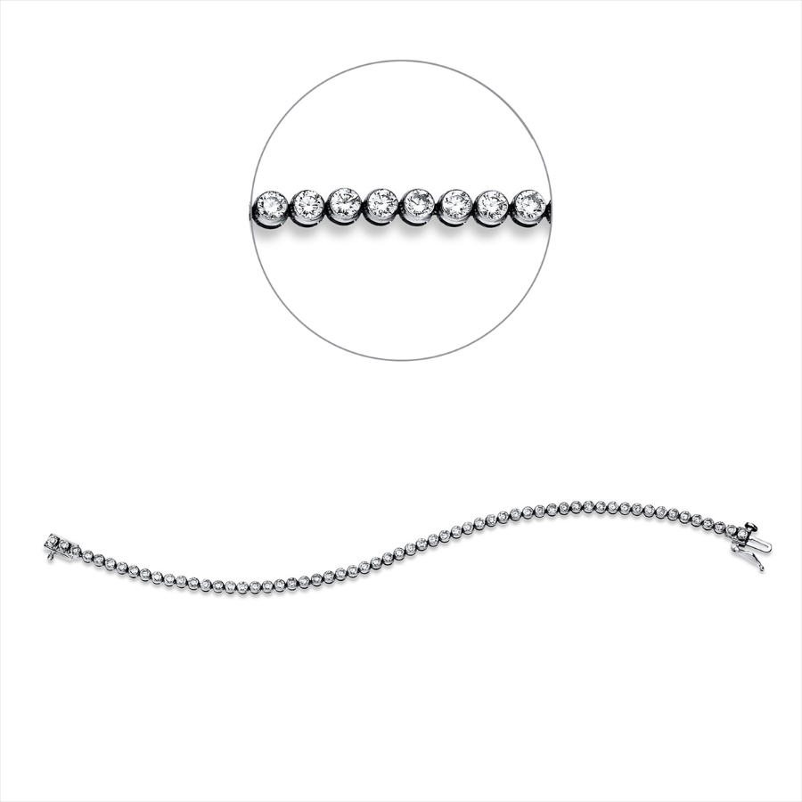 Tennisarmband  14kt Weißgold mit 5,00ct Diamanten