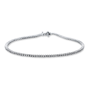Tennisarmband 4er-Krappe 18kt Weißgold mit 0,94ct Diamanten