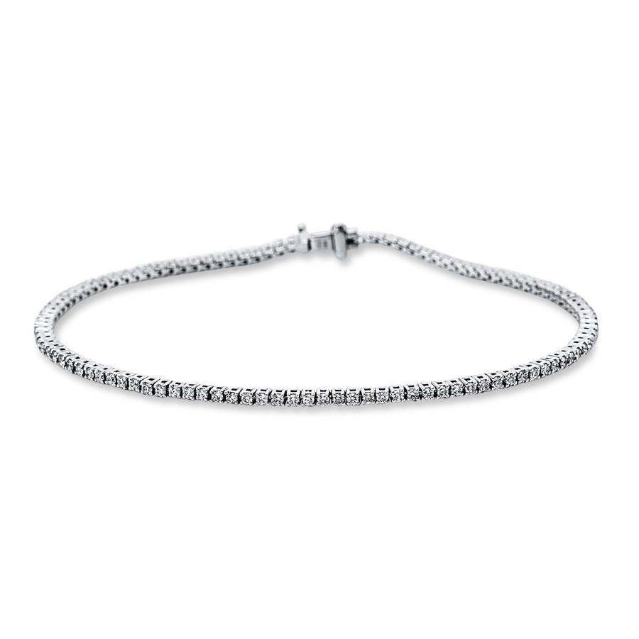 Tennisarmband 4er-Krappe 18kt Weißgold mit 0,94ct Diamanten
