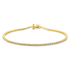 Tennisarmband 4er-Krappe 18kt Gelbgold / Weißgold mit 0,45ct Diamanten