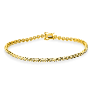 Tennisarmband  18kt Gelbgold / Weißgold mit 1,00ct Diamanten