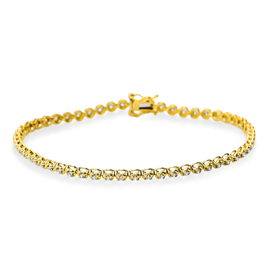 Tennisarmband  18kt Gelbgold / Weißgold mit 1,00ct Diamanten