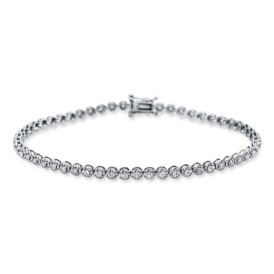 Tennisarmband  18kt Gelbgold / Weißgold mit 1,00ct Diamanten