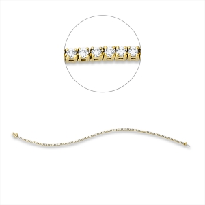 Tennisarmband 4er-Krappe 18kt Gelbgold / Weißgold mit 1,03ct Diamanten