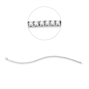 Tennisarmband 4er-Krappe 18kt Gelbgold / Weißgold mit 1,03ct Diamanten