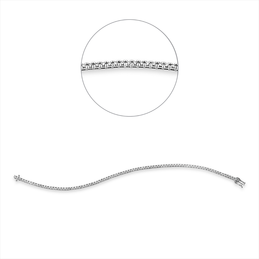 Tennisarmband 4er-Krappe 18kt Gelbgold / Weißgold mit 1,00ct Diamanten