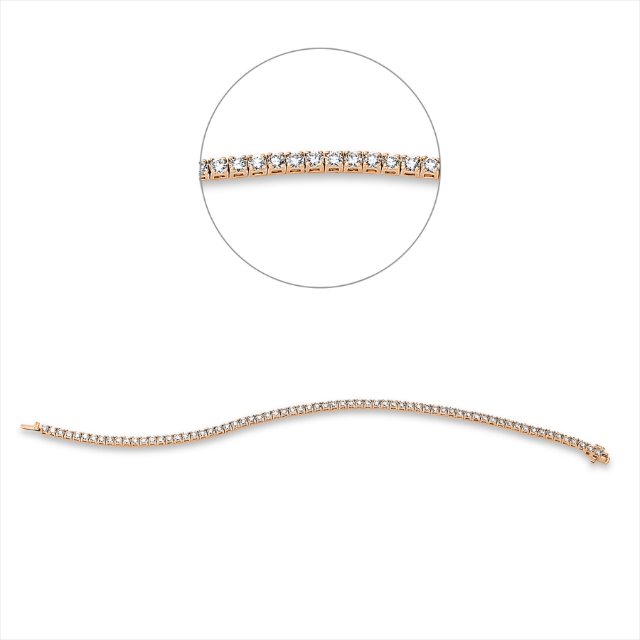 Tennisarmband 4er-Krappe 18kt Gelbgold mit 3,01ct Diamanten