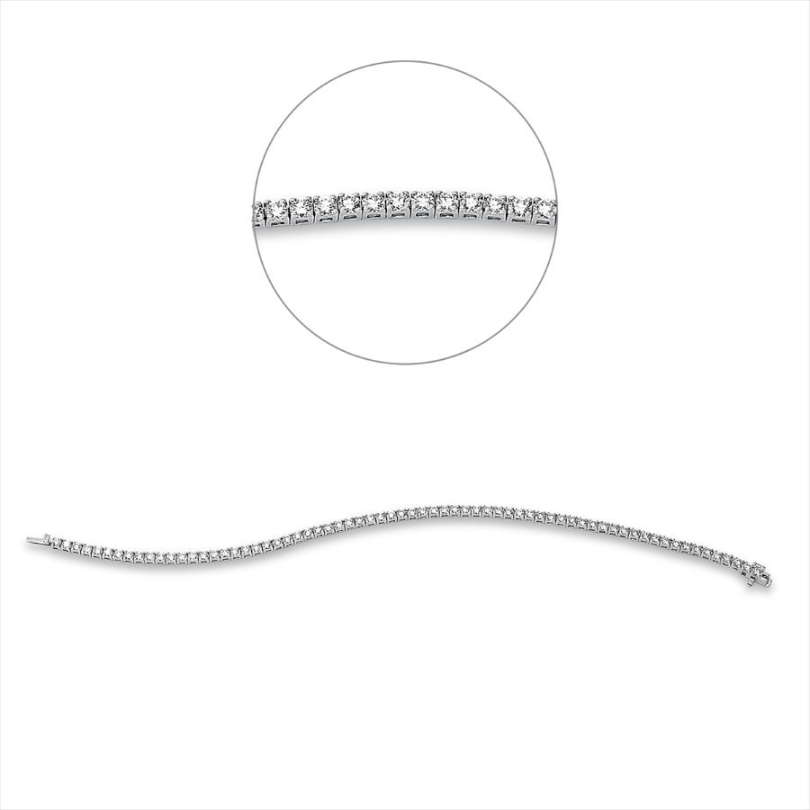 Tennisarmband 4er-Krappe 18kt Gelbgold mit 3,01ct Diamanten