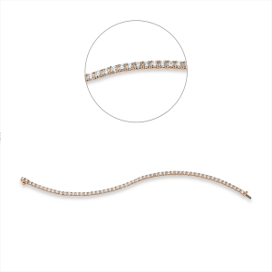 Tennisarmband 4er-Krappe 18kt Rotgold mit 3,86ct Diamanten