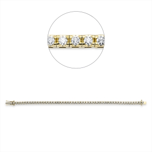 Tennisarmband  18kt Gelbgold mit 3,05ct Diamanten