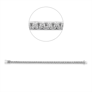 Tennisarmband  18kt Weißgold mit 5,00ct Diamanten