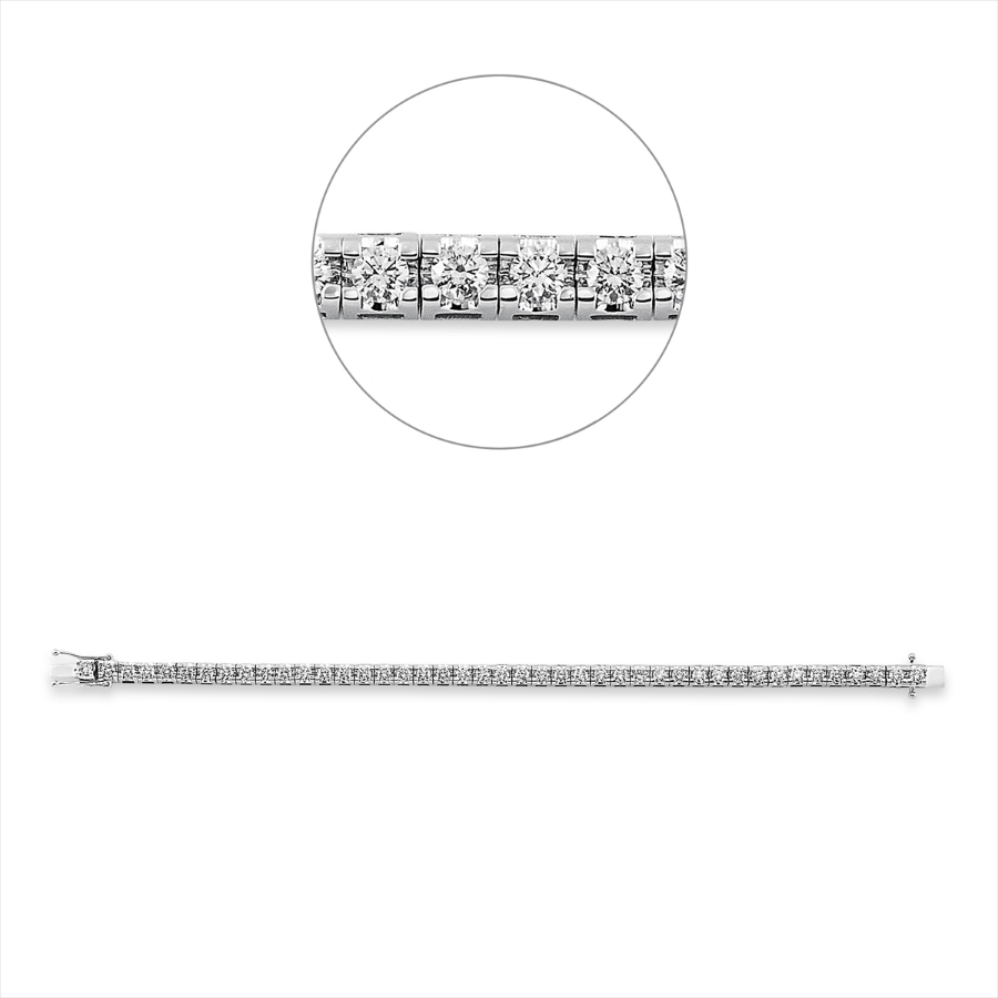 Tennisarmband  18kt Weißgold mit 5,00ct Diamanten