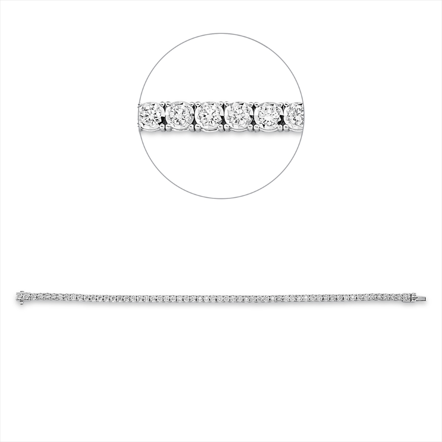 Tennisarmband  14kt Weißgold mit 1,97ct Diamanten