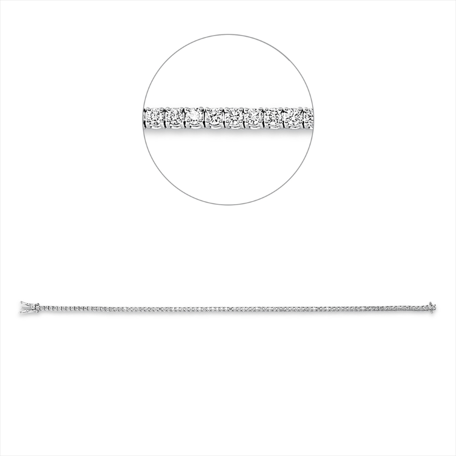 Tennisarmband 4er-Krappe 18kt Weißgold mit 1,60ct Diamanten
