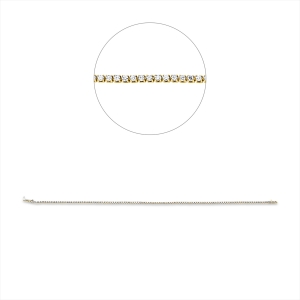 Tennisarmband  18kt Gelbgold Fassung rhodiniert mit 0,61ct Diamanten