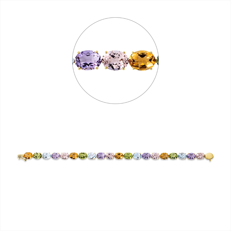 Armband 4er-Krappe 18 kt GG