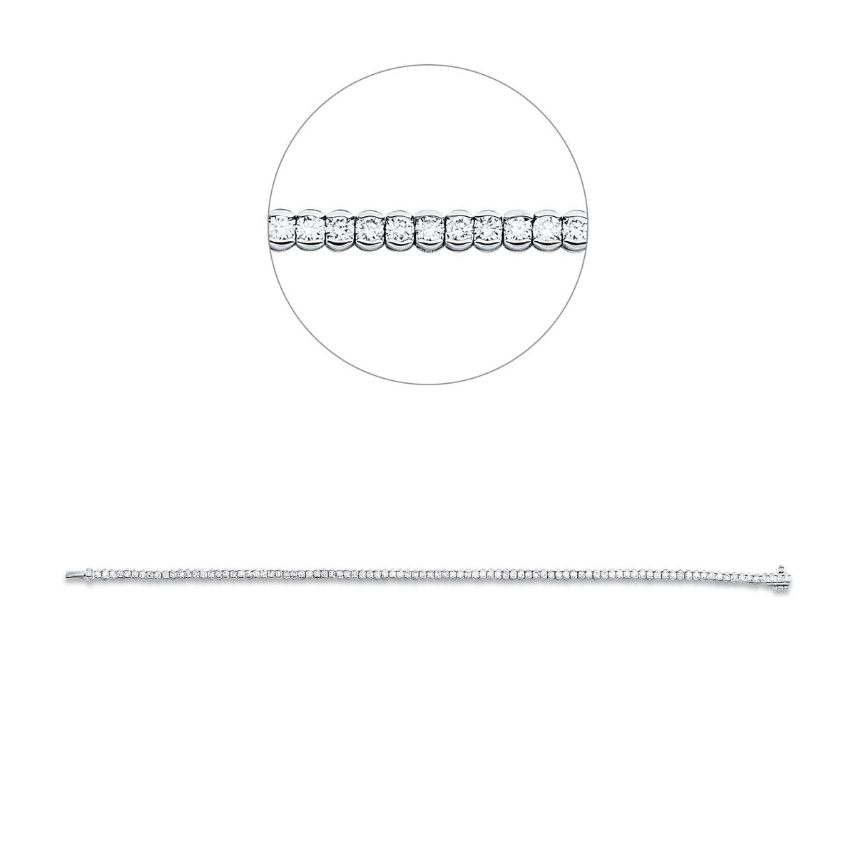 Tennisarmband  18kt Weißgold mit 1,95ct Diamanten