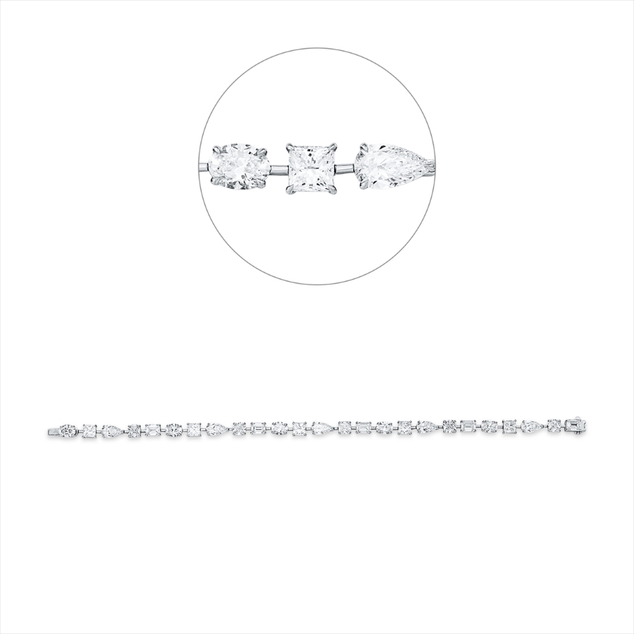 Armband 18 kt WG, 25pcs x GIA