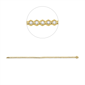 Armband Zarge 18 kt GG+WG