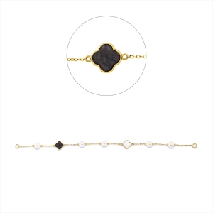 Armband  18kt Gelbgold mit Farbstein